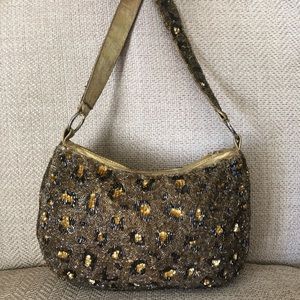 Christiana Beaded Leopard Bag
